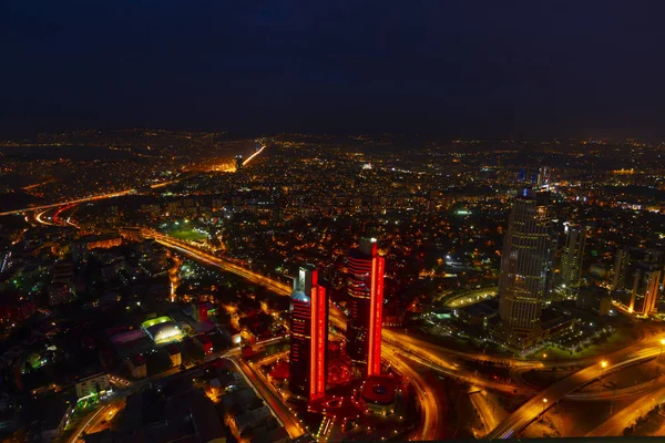 Istanbul Nacht Und Landschaft Stadt — Stockfoto