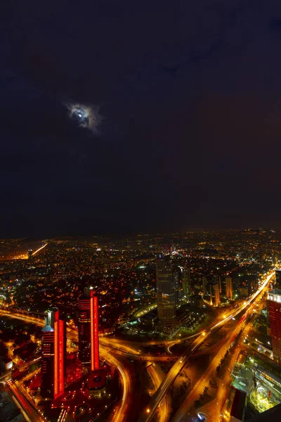 Стамбулська Ніч Ландшафтне Місто — стокове фото