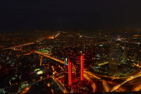 Istanbul Noite Cidade Paisagem — Fotografia de Stock