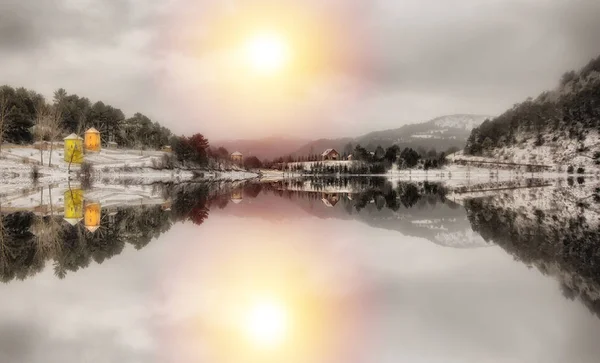 Bolu Lago Golcuk Paisaje — Foto de Stock