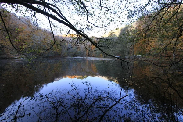 Park Narodowy Yedigoller Jesienne Widoki Bolu Turcja — Zdjęcie stockowe