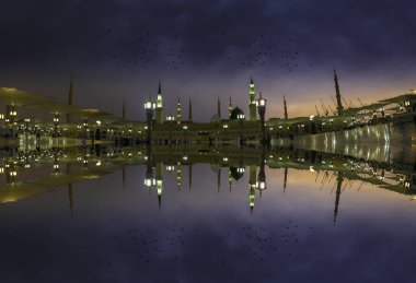 Müslümanların ibadet nabawi Camii, Medine, Suudi Arabistan için toplandı