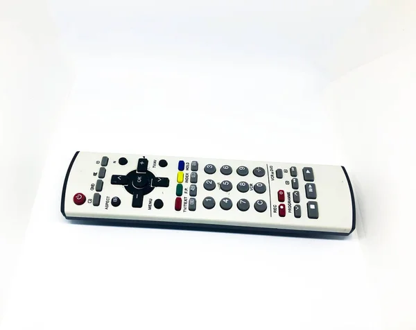 电视遥控器白色背景 — 图库照片
