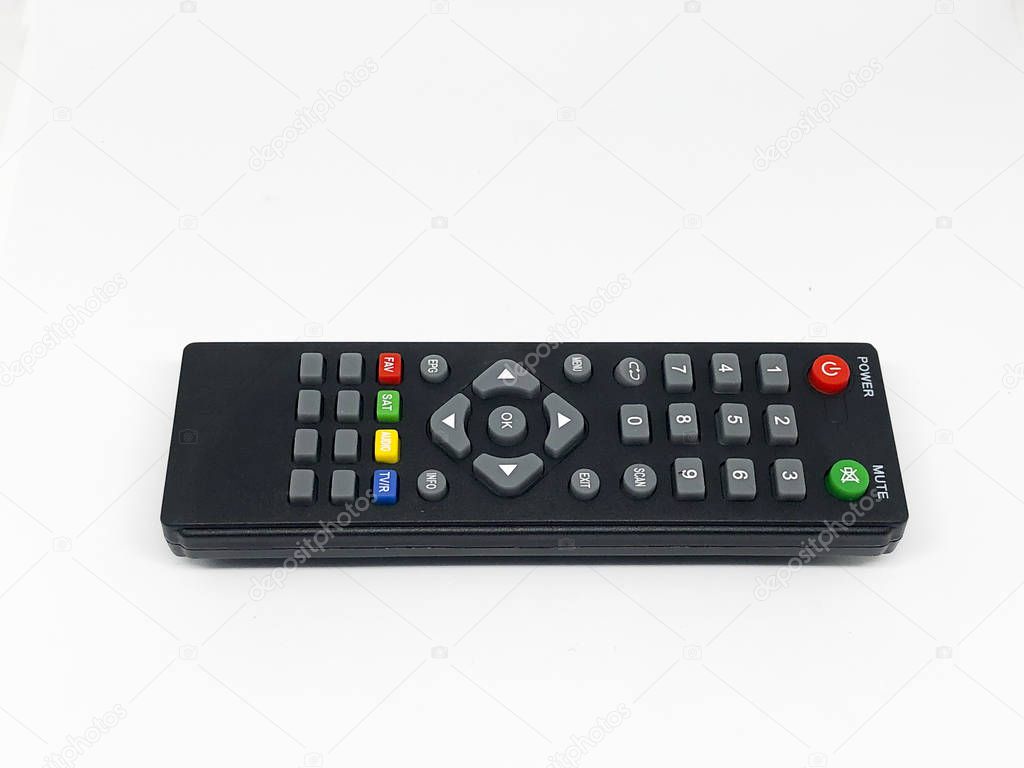 Satellite remote control white background