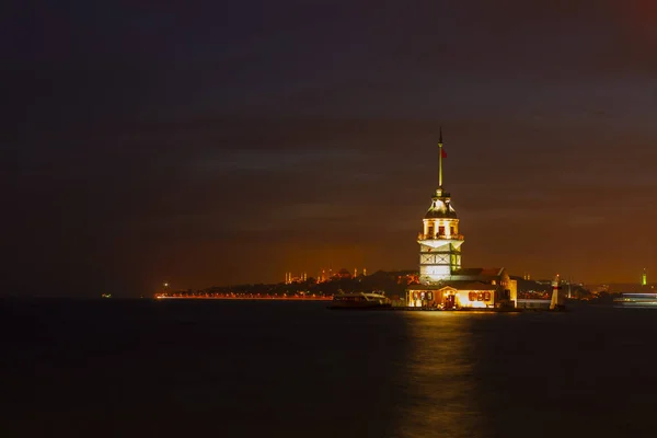 Torre Doncella Ciudad Estambul — Foto de Stock