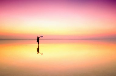 Tuz gölü Gün batımı ve Manzara 