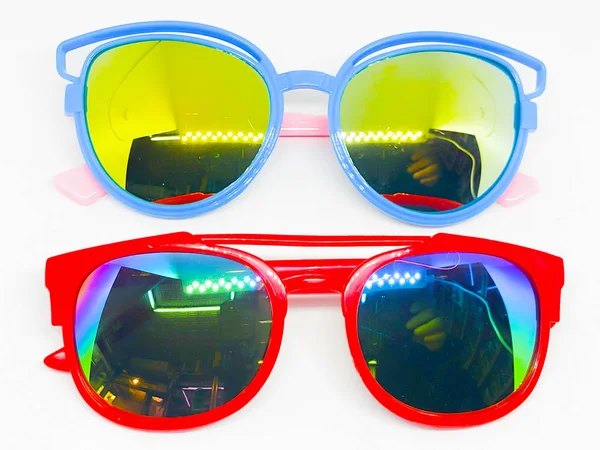 Super Sluneční Brýle Izolovaných Bílém Pozadí — Stock fotografie