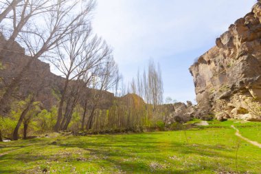 Kapadokya'daki Ihlara Vadisi. Ihlara Vadisi (Peristrema Manastırı) veya Ihlara Geçidi, Türkiye'nin yürüyüş gezileri için en ünlü vadisidir.