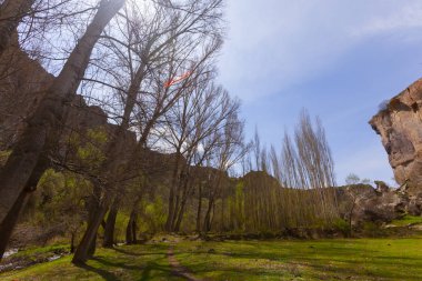 Kapadokya'daki Ihlara Vadisi. Ihlara Vadisi (Peristrema Manastırı) veya Ihlara Geçidi, Türkiye'nin yürüyüş gezileri için en ünlü vadisidir.