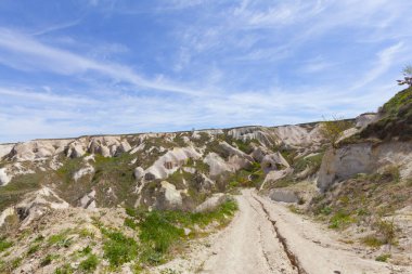 Göreme, Kapadokya'da güzel taş evler. Kırsal yaşam tarzı.