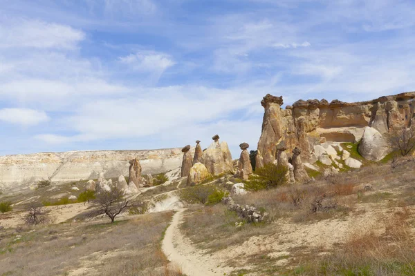 Hermosas Casas Piedra Goreme Capadocia Estilo Vida Campestre — Foto de Stock