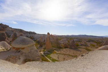 Göreme, Kapadokya'da güzel taş evler. Kırsal yaşam tarzı.