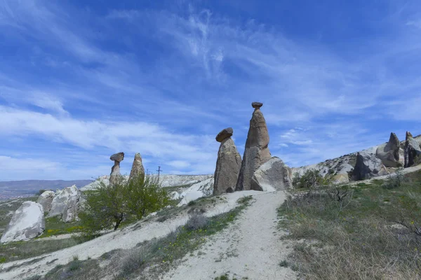 Hermosas Casas Piedra Goreme Capadocia Estilo Vida Campestre — Foto de Stock