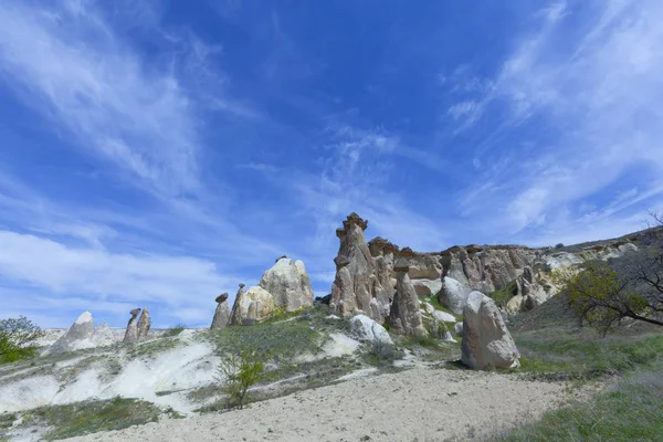 Hermosas Casas Piedra Goreme Capadocia Estilo Vida Campestre — Foto de Stock