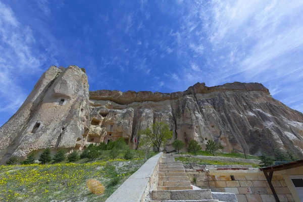 Gyönyörű Kőházak Goreme Cappadocia Vidéki Életstílus — Stock Fotó