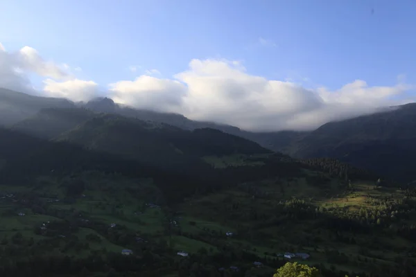 Úžasné Fotografie Vesnice Horské Krajiny Savsat Artvin Turecko — Stock fotografie