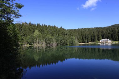Karadeniz bölgesindeki Savsat Karagöl Tabiat Parkı'nın manzara görünümü, Artvin, Türkiye