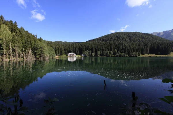 Vista Paisagem Parque Natural Savsat Karagol Região Blacksea Artvin Turquia — Fotografia de Stock