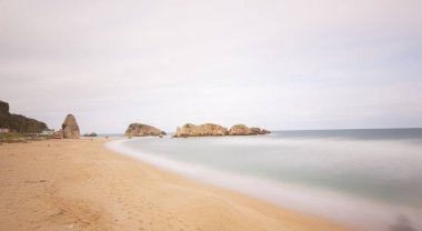 Istanbul 'dan güzel kayalar ve deniz manzarası, Türkiye 'de Agva