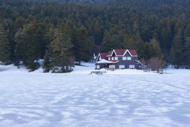 Abant-Gölcük güzel görünümü. İnanılmaz göl manzarası. Bolu Türkiye