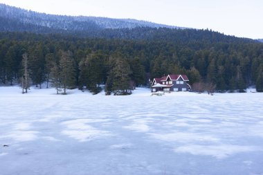 Abant-Gölcük güzel görünümü. İnanılmaz göl manzarası. Bolu Türkiye