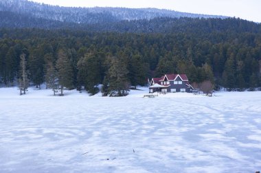 Abant-Gölcük güzel görünümü. İnanılmaz göl manzarası. Bolu Türkiye