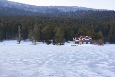 Abant-Gölcük güzel görünümü. İnanılmaz göl manzarası. Bolu Türkiye