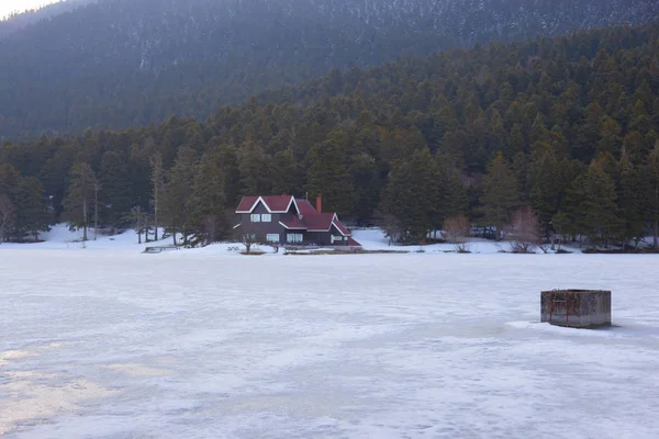 Hermosa Vista Lago Abant Golcuk Increíble Paisaje Del Lago Bolu — Foto de Stock