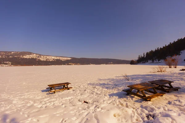 Vacker Utsikt Sjön Abant Golcuk Fantastisk Sjölandskap Bolu Turkiet — Stockfoto