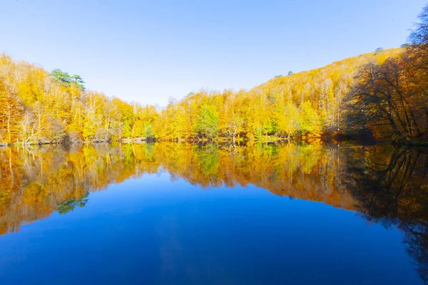 Sevenlakes Nemzeti Park Őszi Bolu Törökországban Yedigoller Milli Park — Stock Fotó