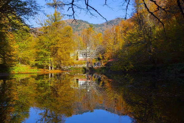 Sevenlakes Nemzeti Park Őszi Bolu Törökországban Yedigoller Milli Park — Stock Fotó