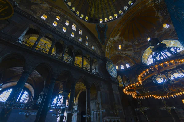 Wnętrze Hagia Sophia Stambule Indyk — Zdjęcie stockowe