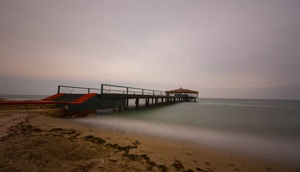 Dřevěný Most Jezeře Bujukcekmece Istanbul Turecko — Stock fotografie