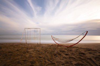 Beach Lara Antalya Türkiye'deki yakınındaki insanlar olmadan. Küçük Asya