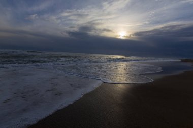 Beach Lara Antalya Türkiye'deki yakınındaki insanlar olmadan. Küçük Asya