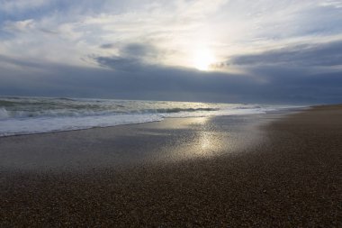 Beach Lara Antalya Türkiye'deki yakınındaki insanlar olmadan. Küçük Asya