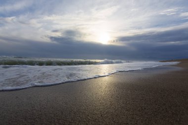 Beach Lara Antalya Türkiye'deki yakınındaki insanlar olmadan. Küçük Asya