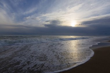 Beach Lara Antalya Türkiye'deki yakınındaki insanlar olmadan. Küçük Asya