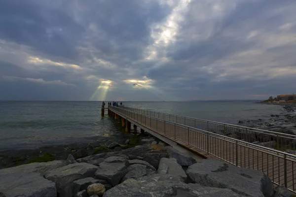 Florya Menekse Beach Istanbul Turkije — Stockfoto