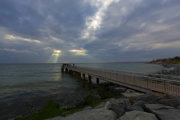 Florya Menekse Beach Istanbul Turkije — Stockfoto