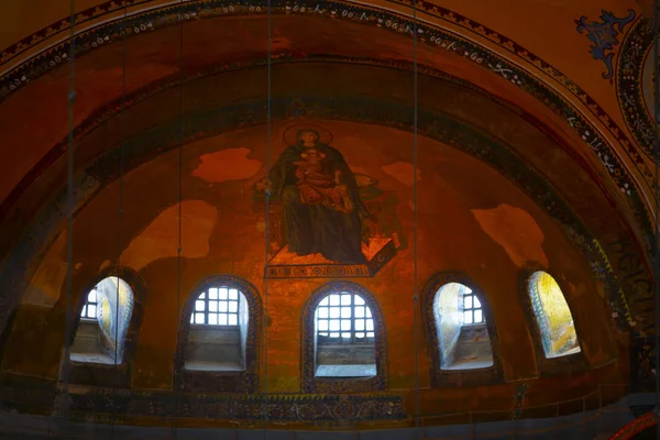 Hagia Sophia Interieur Istanbul Turkije Architectuur Achtergrond — Stockfoto