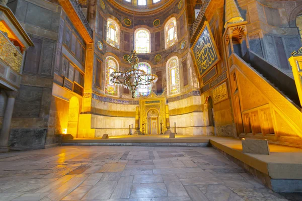 Santa Sofía Interior Estambul Turquía Fondo Arquitectura —  Fotos de Stock