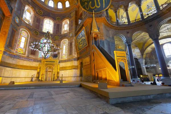 Hagia Sophia Belső Tér Isztambulban Törökország Építészet Háttér — Stock Fotó