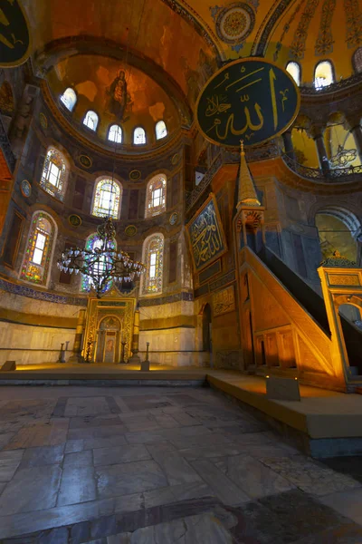 Hagia Sophia Interieur Istanbul Turkije Architectuur Achtergrond — Stockfoto