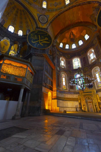 Hagia Sophia Interieur Istanbul Turkije Architectuur Achtergrond — Stockfoto