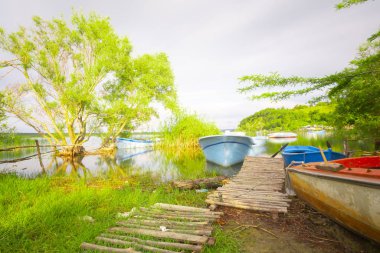 Işıklı Gölü'ndeki tekneler, Civril Denizli Türkiye