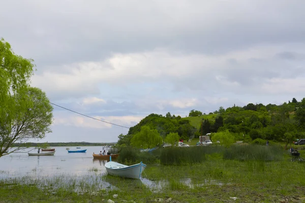 Bateaux Lac Isikli Civril Denizli Turquie — Photo