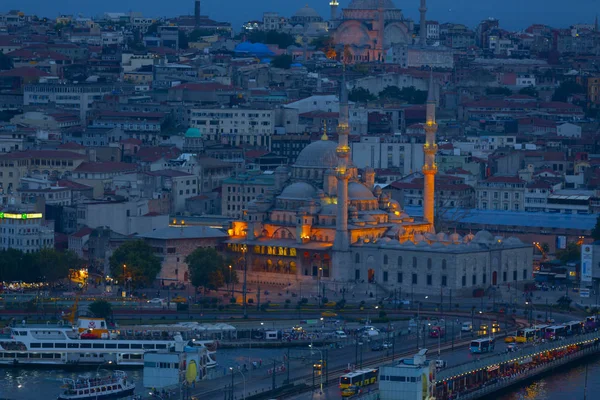 Vista Panorâmica Chifre Ouro Torre Galata Ponte Galata Ponte Metro — Fotografia de Stock