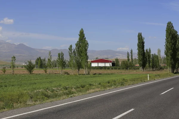 Montaña Volcánica Erciyes Tierras Cultivo Kayseri Panaromic Kayseri Turquía — Foto de Stock