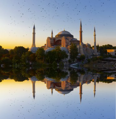 Eski İstanbul, Türkiye 'de Ayasofya kubbeleri ve minareleri, 